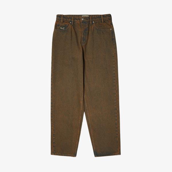 mens huf cromer washed pant (burnt blue)