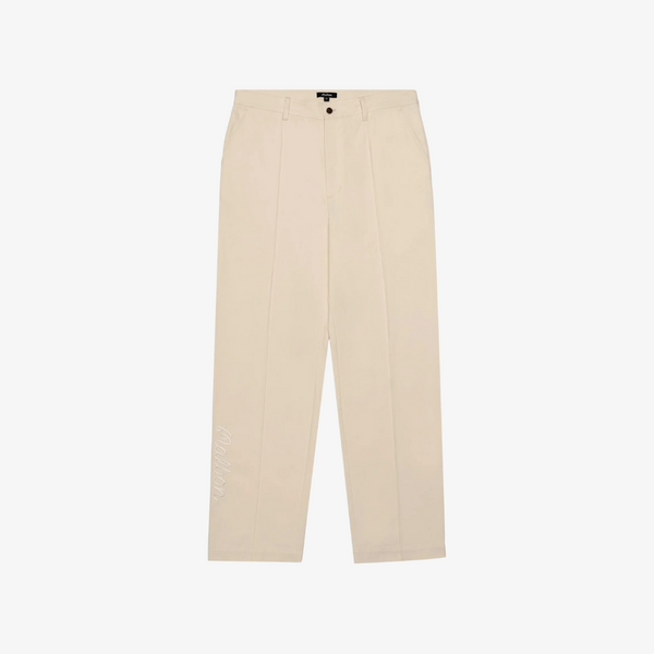 mens malbon golf cannes pleated trouser pant (ivory)