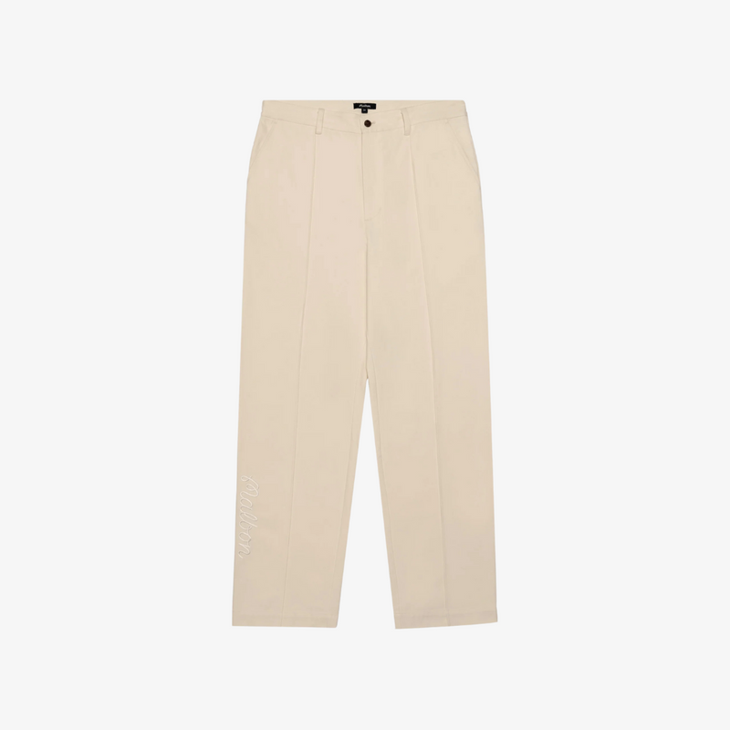 mens malbon golf cannes pleated trouser pant (ivory)