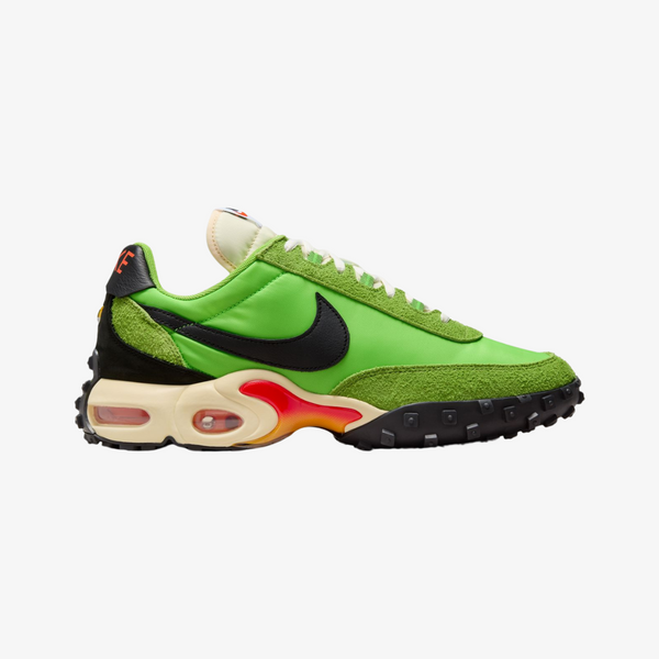 mens nike air max waffle sp (action green/total orange)