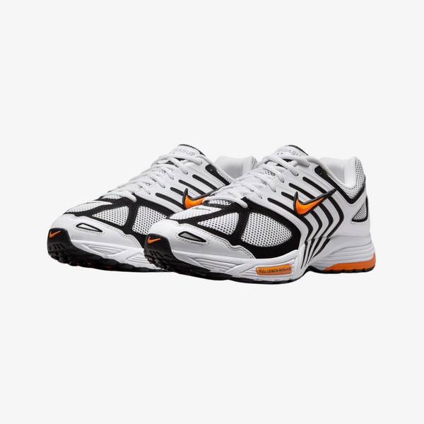 mens nike air pegasus 2005 (white/safety orange)