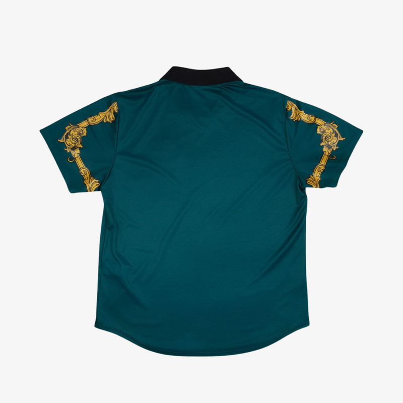 mens pleasures carlo soccer jersey (dark green)