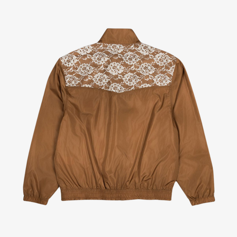 mens pleasures francesca track jacket (brown)