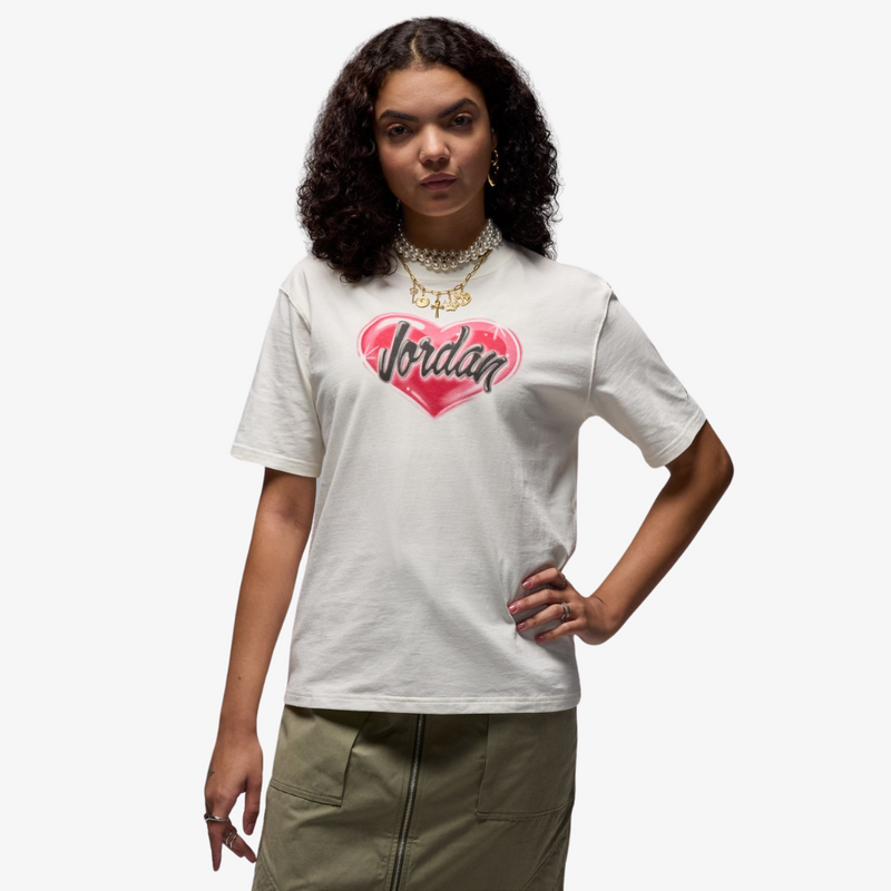 womens jordan s/s graphic tee (white)