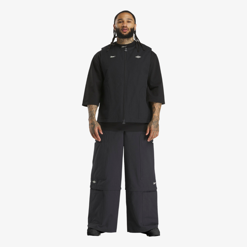 mens reebok x chukwu by tobe nwigwe zip-off pant (black)