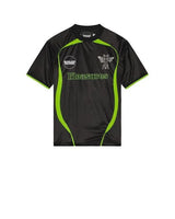 mens pleasures aqua soccer jersey (black/green)