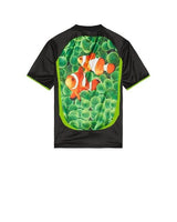 mens pleasures aqua soccer jersey (black/green)