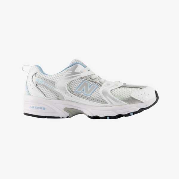 preschool new balance 530 bungee (white/blue)