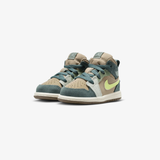 toddler jordan 1 mid se (khaki/lemon twist)