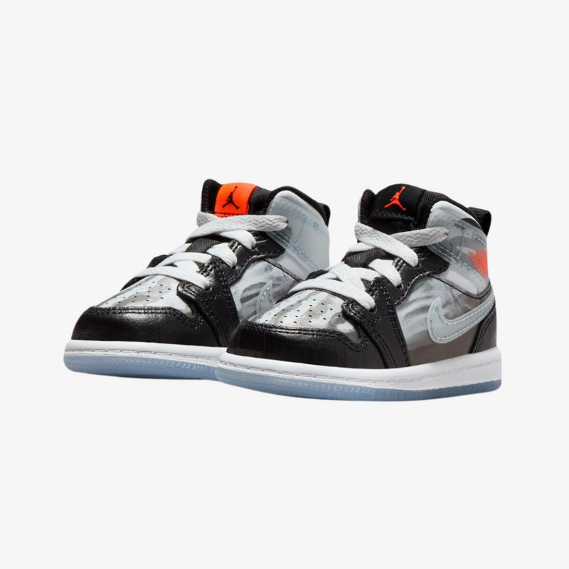 toddler jordan 1 mid sneaker school (black/ice blue/crimson)