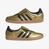 womens adidas samba lt (metallic gold/black)