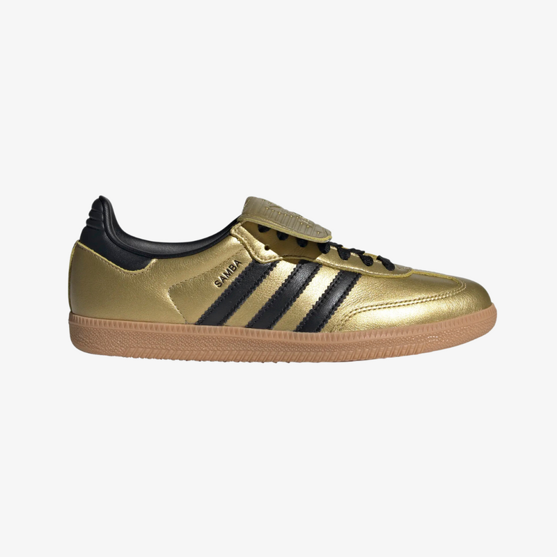 womens adidas samba lt (metallic gold/black)
