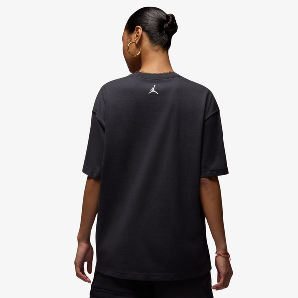 womens jordan oversized butterfly s/s tee (black)