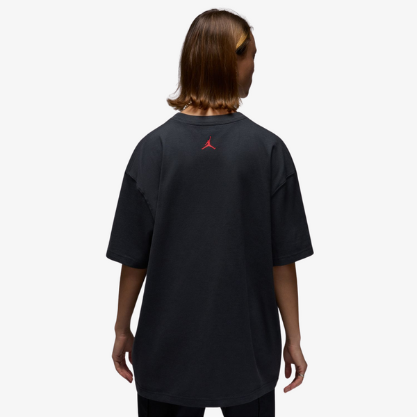 womens jordan oversized s/s tee (black)