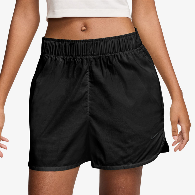 womens nike sportswear chill poplin short (black)