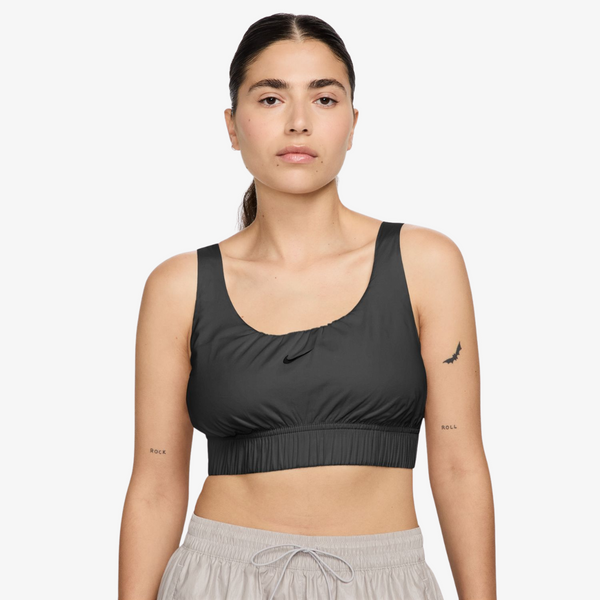 womens nike sportswear chill poplin top (black)