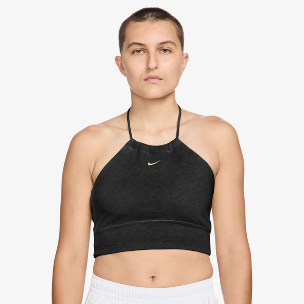 womens nike sportswear chill terry top (black)