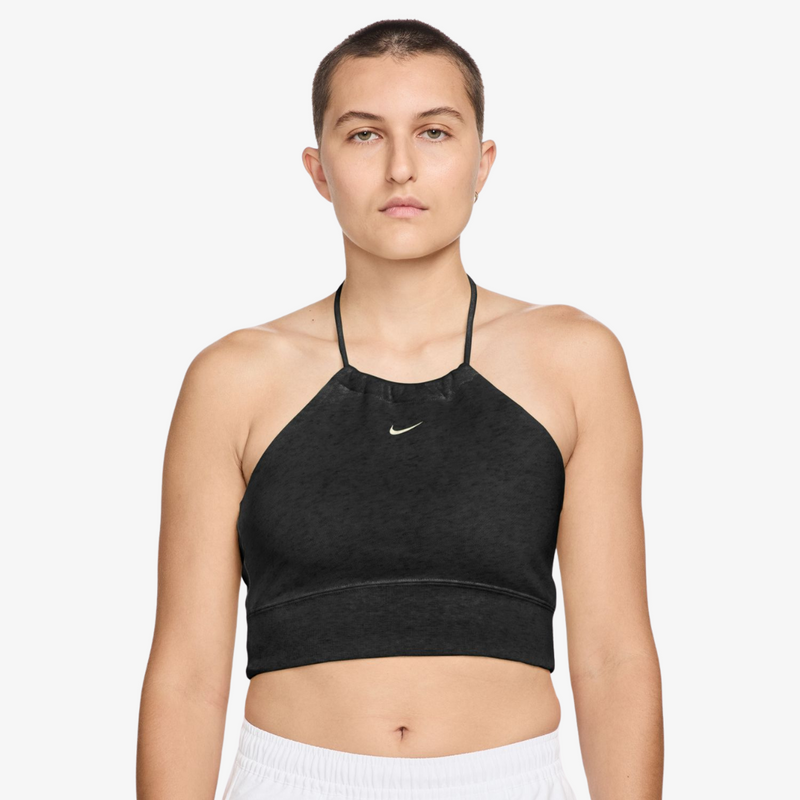 womens nike sportswear chill terry top (black)