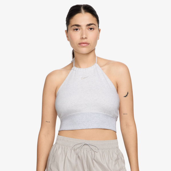 womens nike sportswear chill terry top (grey)