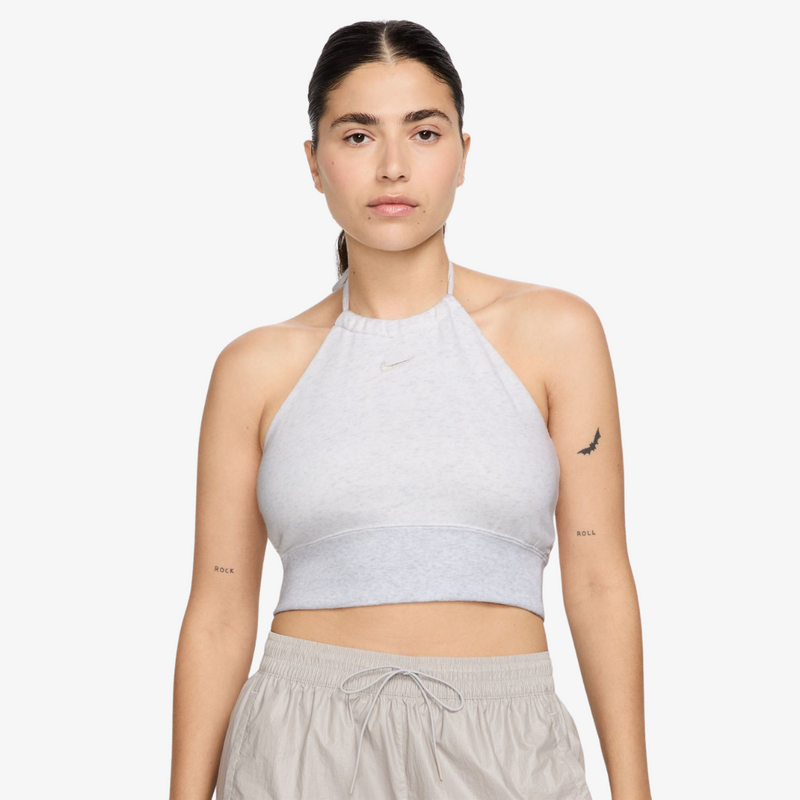 womens nike sportswear chill terry top (grey)