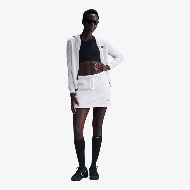 womens nike sportswear club fleece short (grey)