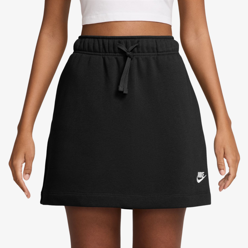 womens nike sportswear club fleece skirt (black)