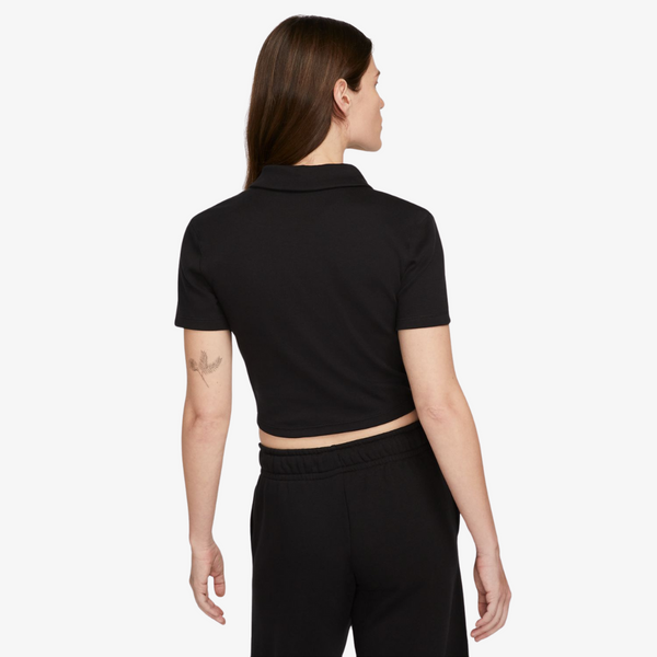 womens nike sportswear essential crop top (black)