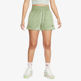 womens nike sportswear terry shorts (oil green)